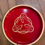 Enameled sheet metal tray from the 60s