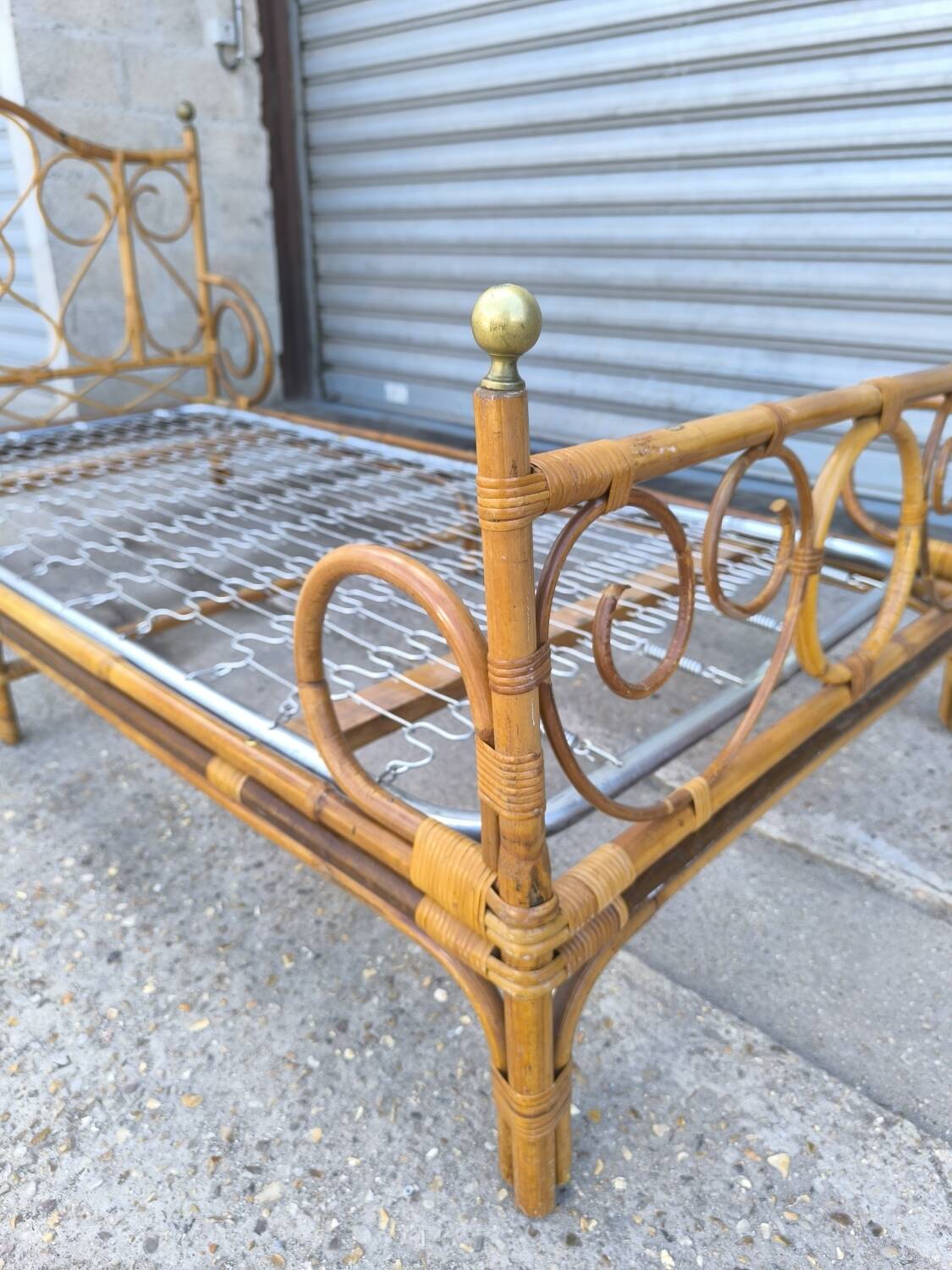 Rattan bed 1960