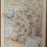 Old map of France political and administrative of 1897
