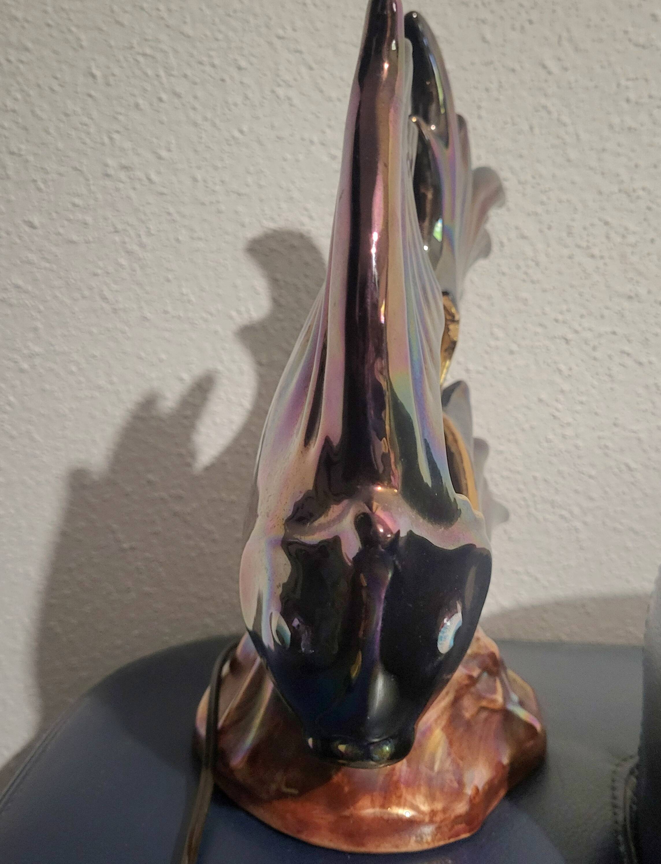 Monaco Cerdazur fish lamp, 1950-60