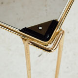 Metal and glass coffee table