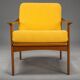 Chaise longue danoise du milieu du siècle en teck attribuée à Ib Kofod-Larsen, années 1960