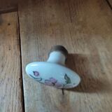 Handle button holder porcelain flowers