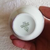Very small round vase in off-white color with gold edging ESCHENBACH