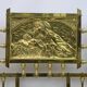 Art Nouveau Italian Brass Double Bed, Early 1900s
