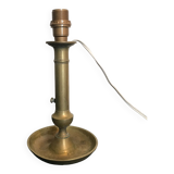 Bougeoir en cuivre ancien électrifié