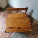 Child desk in solid pine 70s