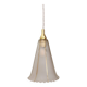 Vintage tulip pendant light in white and gold frosted glass