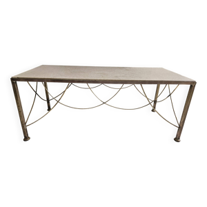 Table basse marbre et - laiton