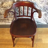 Vintage armchair in curved wood