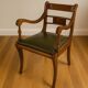 Fauteuil de bureau vintage en noyer – Style Restauration