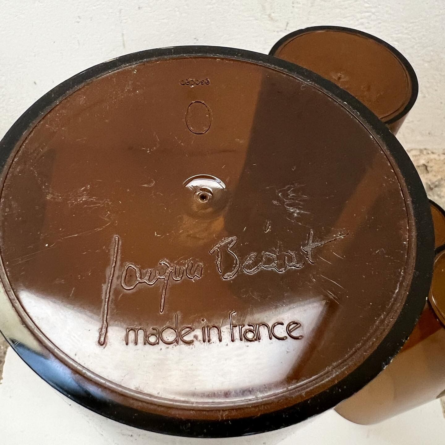 4 Jacques Bédat trundle vases in smoked plexiglass