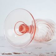 6 vintage white wine glasses in pink Rosaline Arcoroc Luminarc glass 10 cl