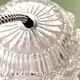 Lampe suspendue en verre de ferme du milieu du siècle