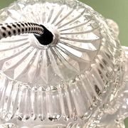Lampe suspendue en verre de ferme du milieu du siècle