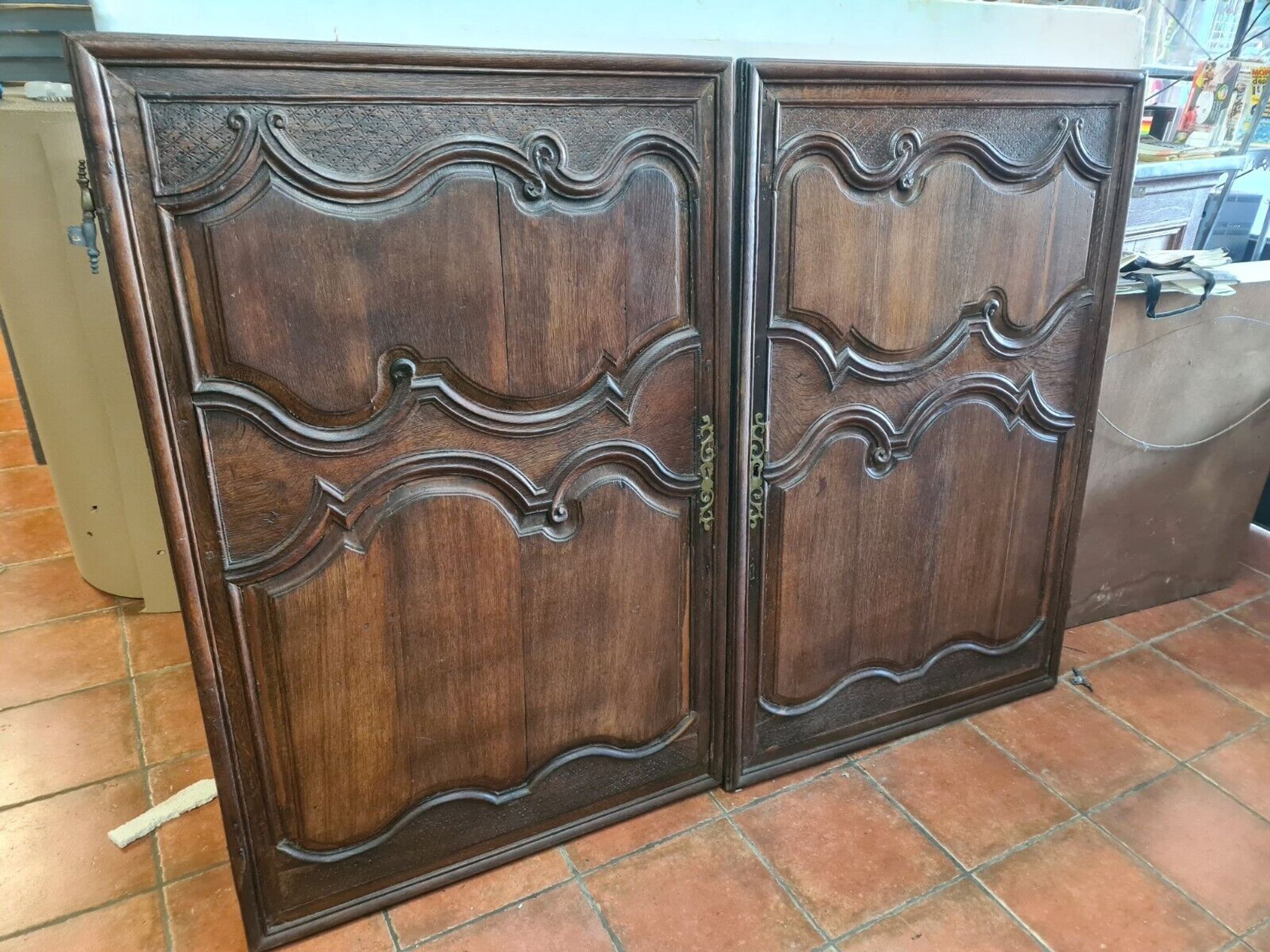 paire de portes en chêne