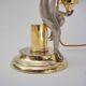 Hauy Pouigo Monkey candlestick table lamp silver plated bronze 1970's Italy