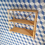 Vintage rattan shelf