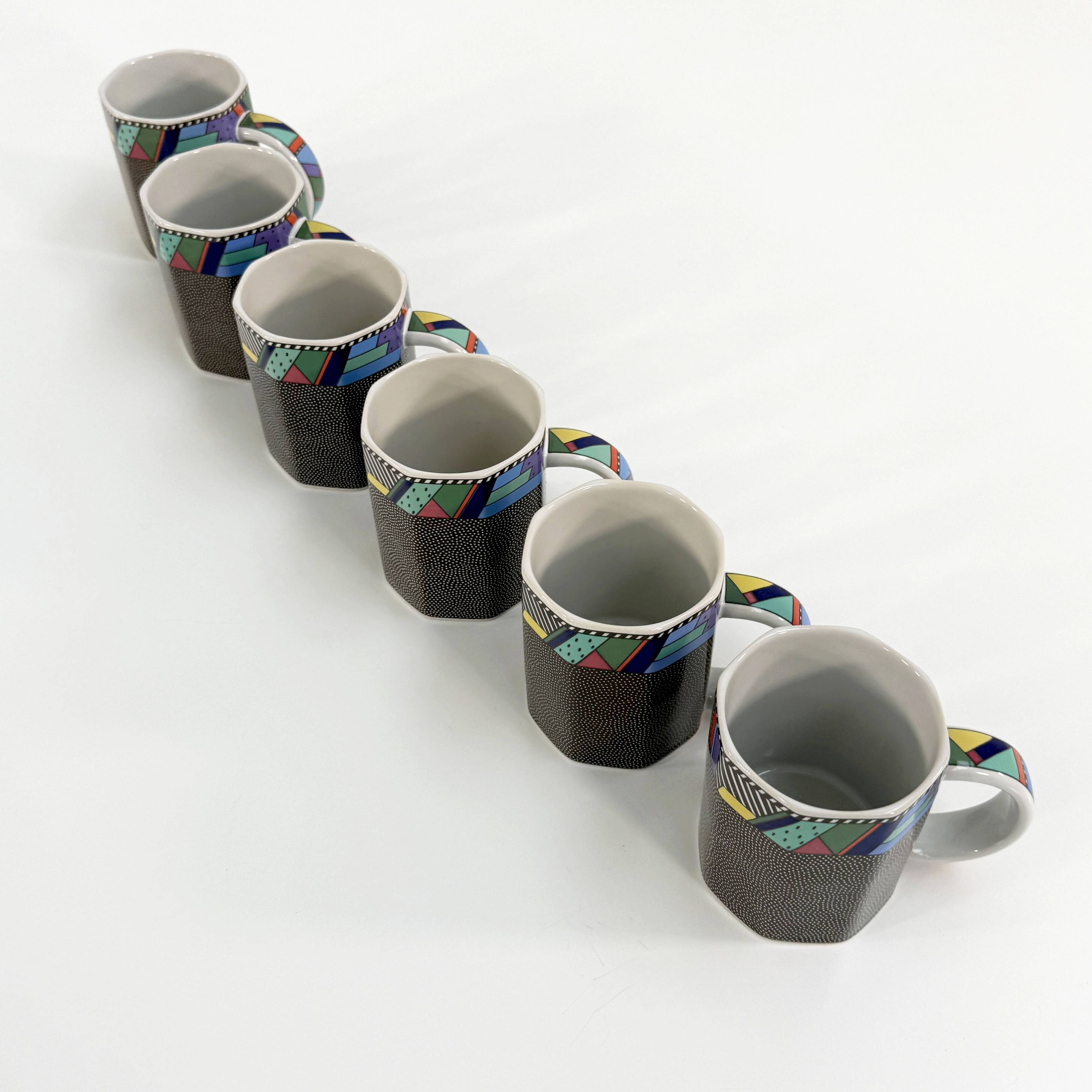 Paire de tasses Scenario Metropol de Barbara Brenner pour Rosenthal, 1990