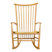 Chaise berçante vintage de style Hans Wegner, années 1960