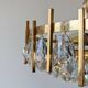 Lustre Mid Century Modern in Crystal and Brass by Bakalowits 1960s