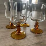 Amber wine glasses - set of 4 glasses