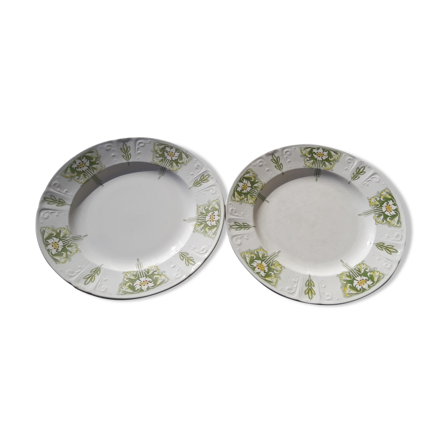 2 dessert plates in Sarreguemines U&C