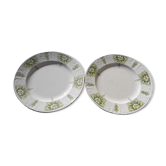 2 dessert plates in Sarreguemines U&C