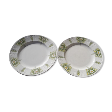 2 dessert plates in Sarreguemines U&C