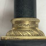 Empire bronze lamp base, marble and patinated sheet metal, 20th century