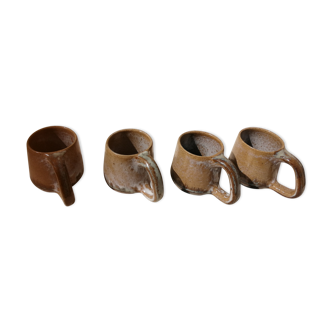 Lot of 4 sandstone glasses