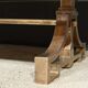 Table basse en laiton et travertin, époque Art Déco, 1930