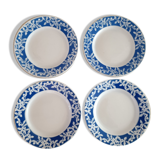 4 assiettes terre de fer Digoin