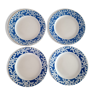 4 assiettes terre de fer Digoin