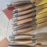 Set of 10 Art Deco knives in a case