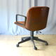 Ico Parisi armchair for MIM cognac and rosewood leather
