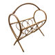 1960s rattan and bamboo magazine rack