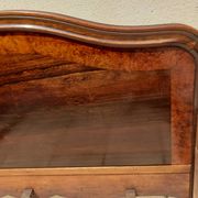 Solid walnut bed with very old walnut burl.