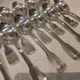 12 silver plated dessert spoons, Francia goldsmith, single-flat, 18.7cm