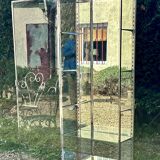 Art Deco period glass and chrome display case