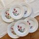6 vintage dessert plates Badonviller model Crocus