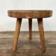 Tabouret door tripod plant sofa end in solid oak 1950 Vintage furniture decoration