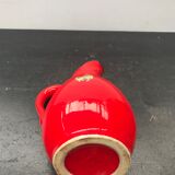 Old red ceramics pitcher vintage 70s