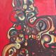 Oil on cardboard modern composition by François de Chabot 1960-70