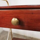 Metal and wood bedside table 1960/1970