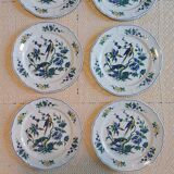 Set of 6 Villeroy and Boch Phoenix Blue dinner plates