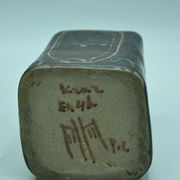 Diform sandstone vase by Michel Barbier