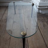 70s vintage glass coffee table