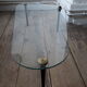 70s vintage glass coffee table