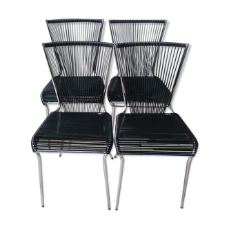 Series 4 chairs black scoubidou